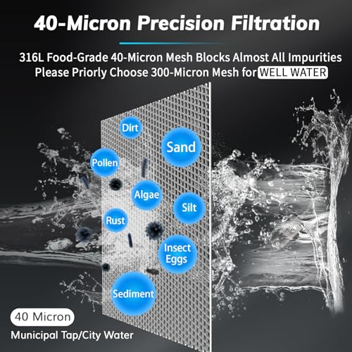 40 Micron Spin Down Sediment Filters With Scraper