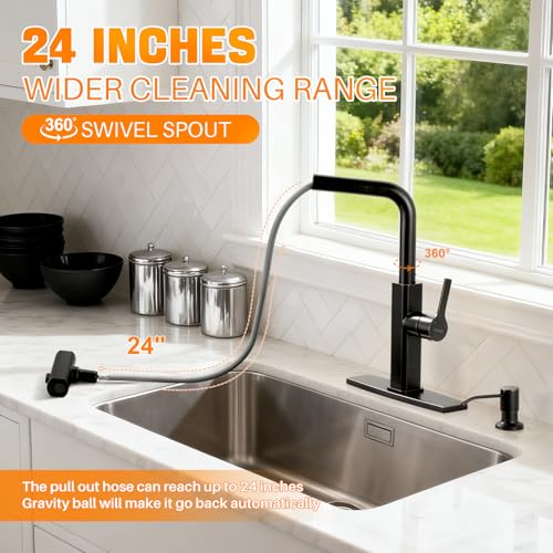 Kitchen Faucet with Pull Down Sprayer