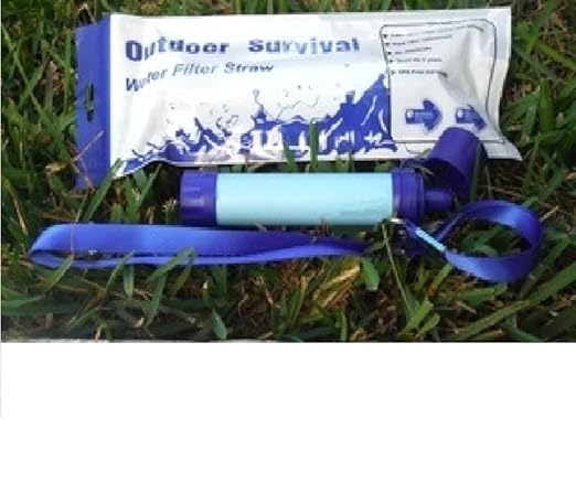 Galaxy Personal Portable Water Filter Straw Filtration Purifier for Hiking, Camping, Hunting, Backpacking, Travel, Outdoor Emergency Survival Detachable Drinking One Pack