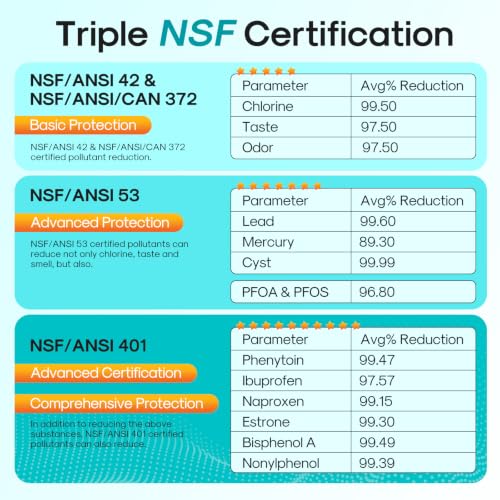 PRO 5231JA2002A NSF401&53&42 Certified Water Filter (3 Count)