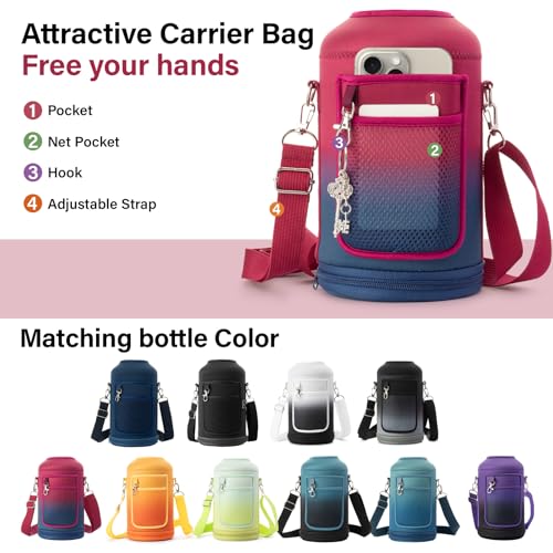 Gallon Insulated Water Bottle with Portable Carrier Bag for Outdoor