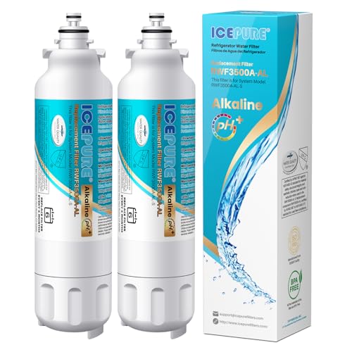 Alkaline ADQ73613401 Water Filter Replacement for LG LT800P (2 Count)