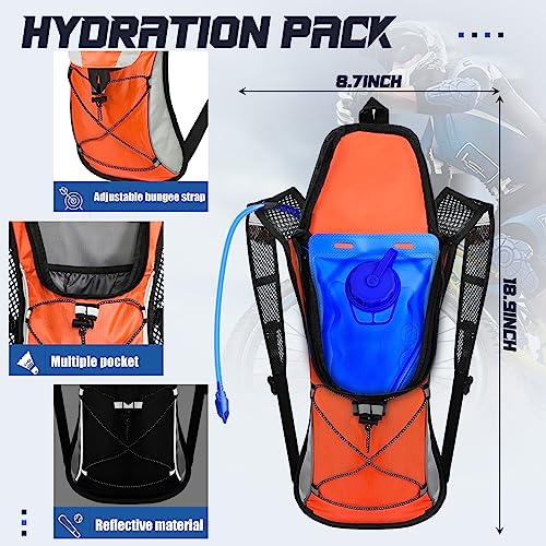5 Pcs Hydration Backpack Pack with 5 Pcs 2l Water Bladder Lightweight Water Backpack for Men Women Running Cycling Biking Climbing Hiking