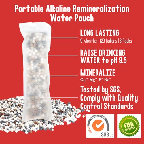 AlkaEnergy Alkaline Water Filter Pouches (3 Count)