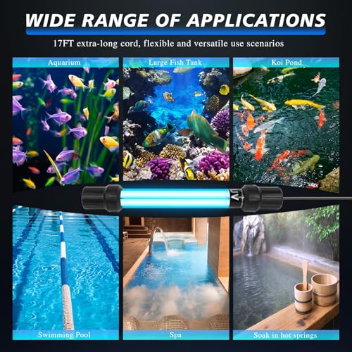 20W UV Submersible Aquarium&Pond Light Water Clarifier