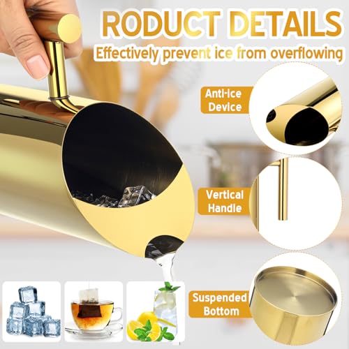 3 Pack 70oz 2l Stainless Steel Water Pitcher Modern Metal Pitcher with Ice Guard Silver Carafe Drink with Handle or Iced Hot Drink Tea Juice Coffee Beer (3 Count)