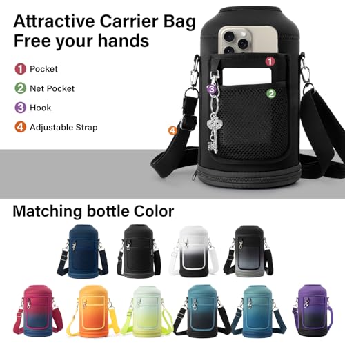 Gallon Insulated Water Bottle with Portable Carrier Bag for Outdoor