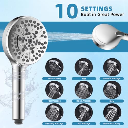 10" Metal Filtered Shower Head with 10