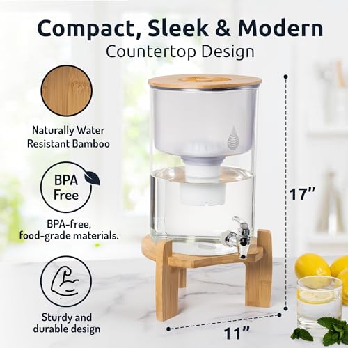 pH Recharge Glass Alkaline Water Filter Dispenser System