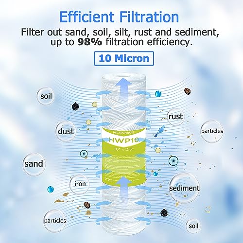 10 Micron Whole House Water Filter Cartridge (6 Count)