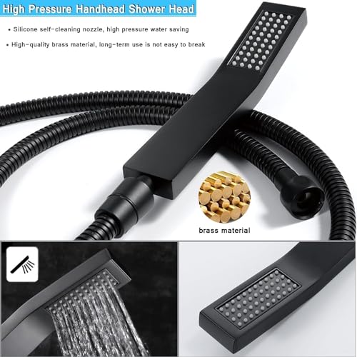 All Metal Rain Shower Heads with Handheld Spray Combo