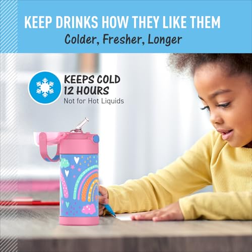 FUNTAINER Water Bottle with Straw
