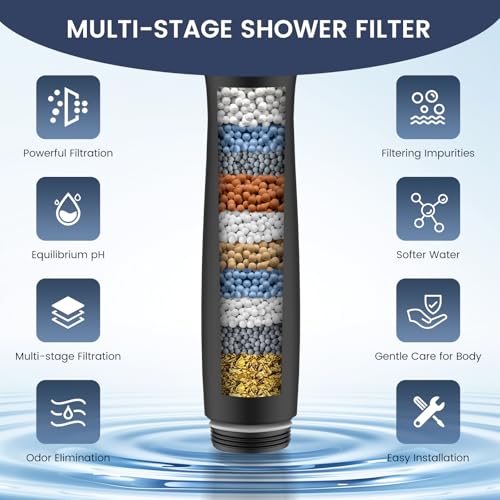 2 Pack Replacement Shower Filter for Handheld Shower Head