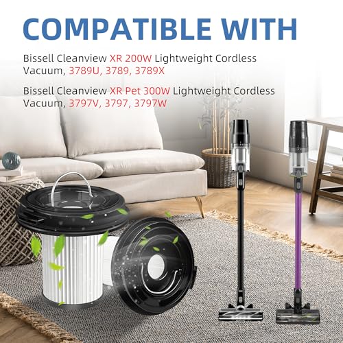 4 Pack Vacuum Filter for Bissell CleanView XR Pet 300W (4 Count)