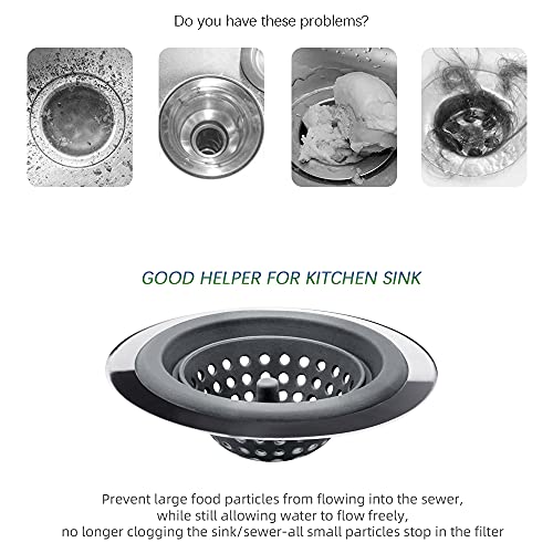 Kitchen Set of 2 Sink Strainers