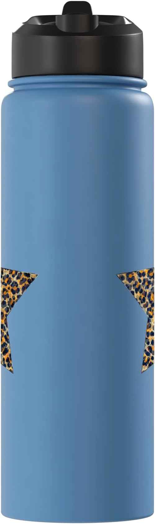 Star Shape - Cute Cheetah Leopard Print Graphic Stainless Steel Insulated Water Bottle