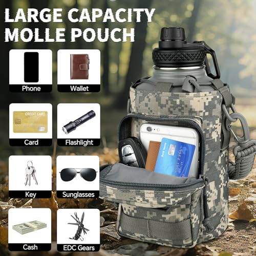 Half Gallon Water Bottle Insulated with Sleeve