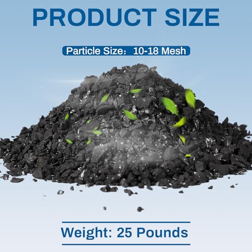 25 Lbs Activated Charcoal Bulk Coconut Granular Carbon 10