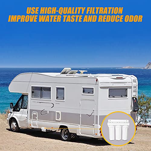 External RV Filter System RV Water Filter Store System Install with Bracket