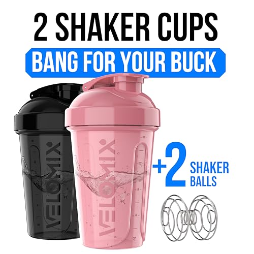 2 Pack 20oz Protein Shaker Bottle for Protein Mixes (2 Count)