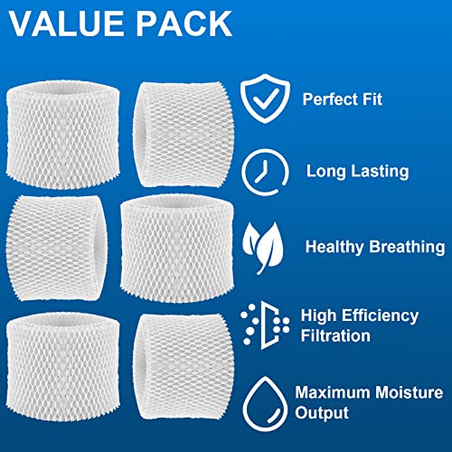 WF2 Humidifier Filter Fit for Vicks V3500 V3100 V3900 V3700 VEV320 (6 Count)