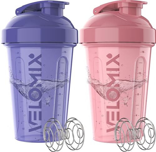 2 Pack 20oz Protein Shaker Bottle for Protein Mixes (2 Count)