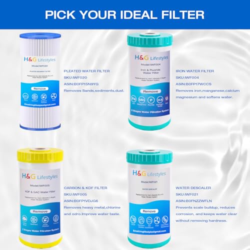 10" x 4.5" Iron Water Filter Cartridge for Well Water