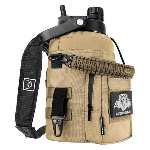 128oz 1 Gallon Tactical Water Bottle with MOLLE Bottle Pouch