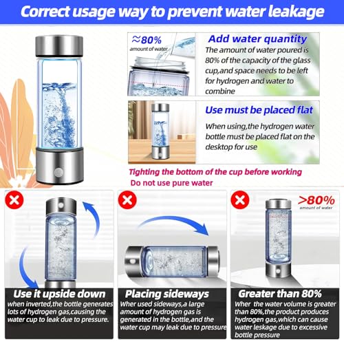 Hydrogen Water Bottle Generator 2 Pack 2025 w SPE
