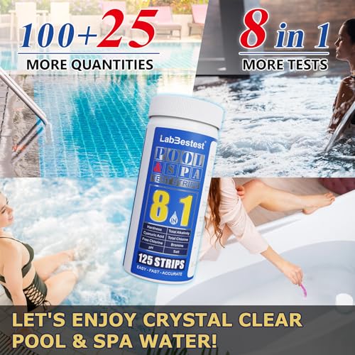 Salt Pool Test Strips Salt Water Pool Testing Kit (125 Count)