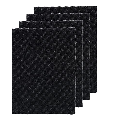 4 Pack Aquarium Filter Media Bio Sponge Pad 16 x 12 x 1 inch (4 Count)