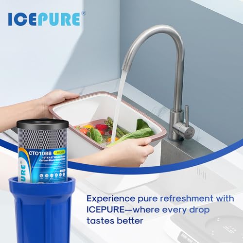 10" x 4.5" Whole House Sediment Activated Carbon Water Filter 3Pack (3 Count)