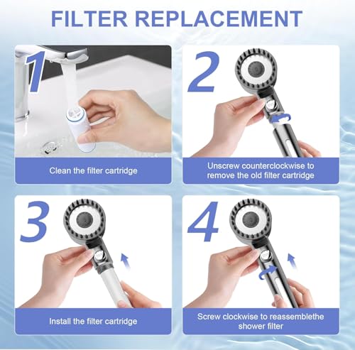 4 Pack Shower Filter for Handheld Shower Head (4 Count)
