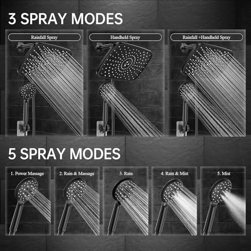 11.8“ Rain Shower Head with Handheld