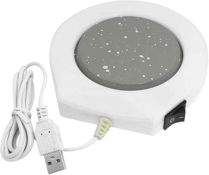 AC 220V White Gray Plastic Case Coffee Water Drinking USB Electronic Warmer (id: Acc 747 011 a9f 8f8