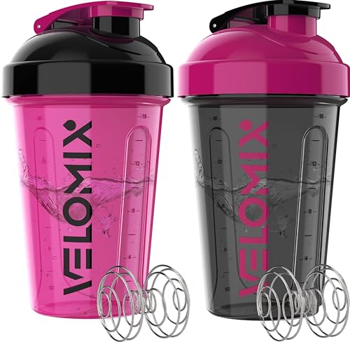 2 Pack 20oz Protein Shaker Bottle for Protein Mixes (2 Count)