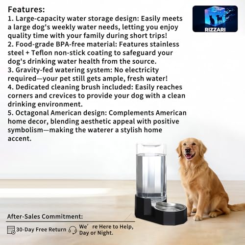 9L Lagre Gravity Dog Water Dispenser