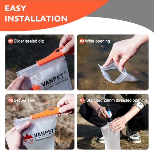 Upgrade Water Bag 2L Compatible with Sawyer Squeeze Water Filter
