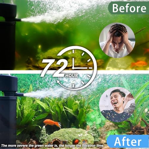400GPH UV Aquarium Filter for 55