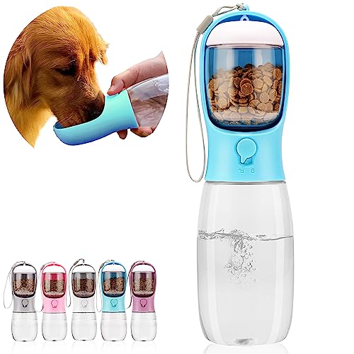 Dog Water Bottle with Food Container