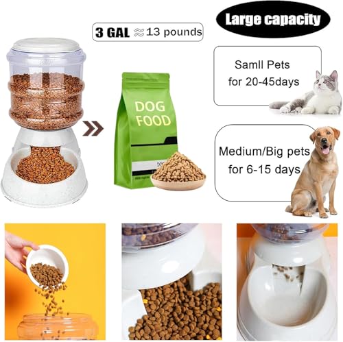 Gravity Pet Feeder and Water Dispenser Set