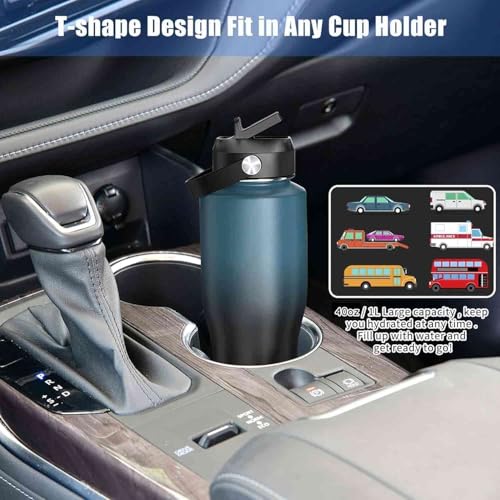 Water Bottle Wide Mouth Stainless Steel Vacuum Insulated Double Wall Keep Liquids Cold or Hot All Day