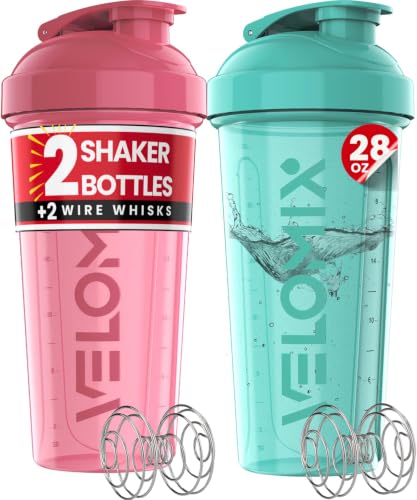 2 Pack 28oz Protein Shaker Bottle for Protein Mixes (2 Count)