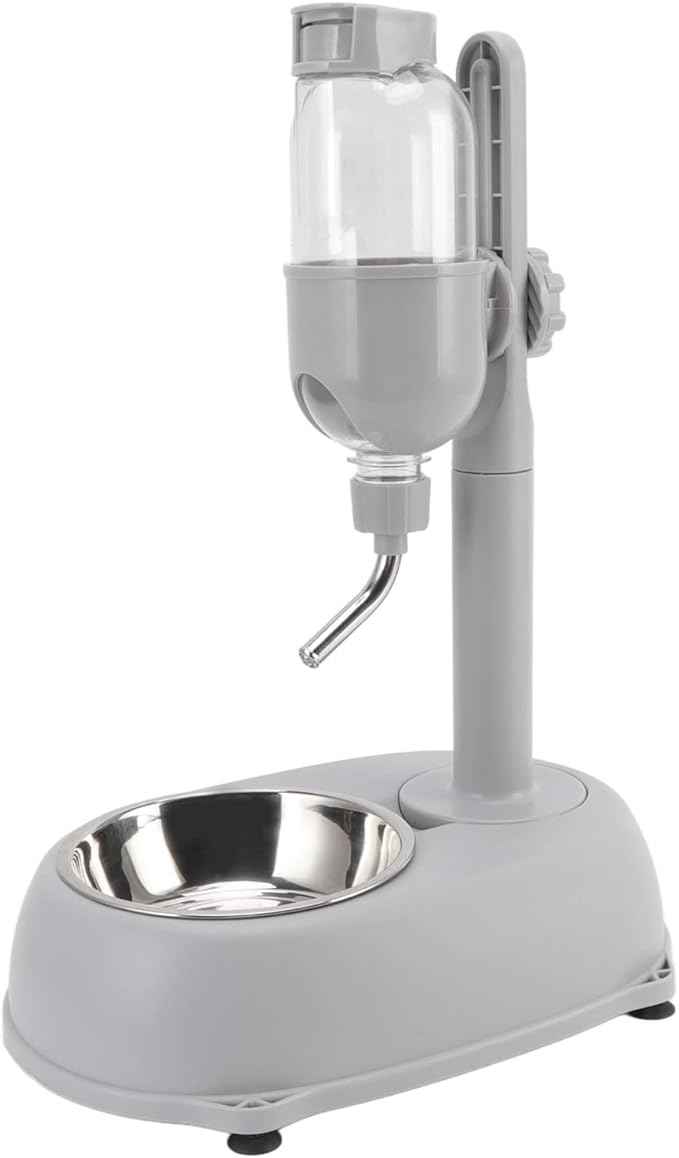 Pet Automatic Standing Water Feeder Height Adjustable 500ml Detachable Multifunctional Pet Standing Water Dispenser Bowl Dog Cat Water Food Feeder