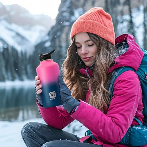 Insulated Water Bottle with Portable Carrier Bag for Outdoor 64 oz