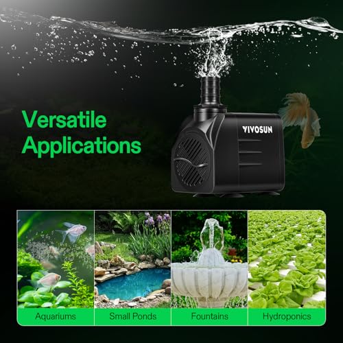 660GPH Submersible Fountain Water Pump for Pond