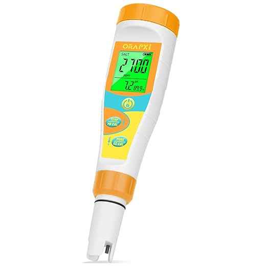 pH Meter Salinity Tester for Saltwater Aquarium Simultaneous Display of pH Salt for Saltwater Pool Update Aquarium pH Tester pH and Salt Meter for Saltwater Aquarium Reef Tanks Koi Pond