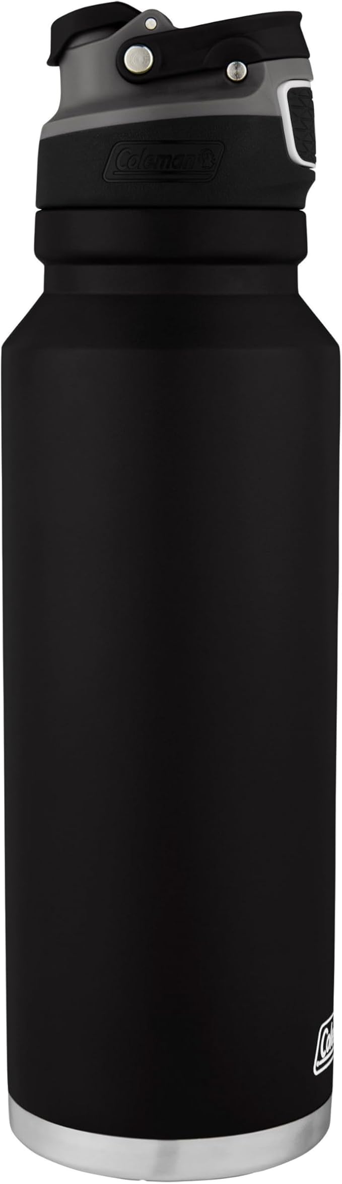 Coleman Autoseal FreeFlow Stainless Steel Water Bottle, Black, 40 oz