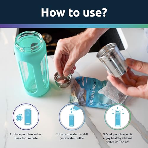 pH On-The-Go Alkaline Water Filter Pouch, High pH, 3-Pack (3 Count)