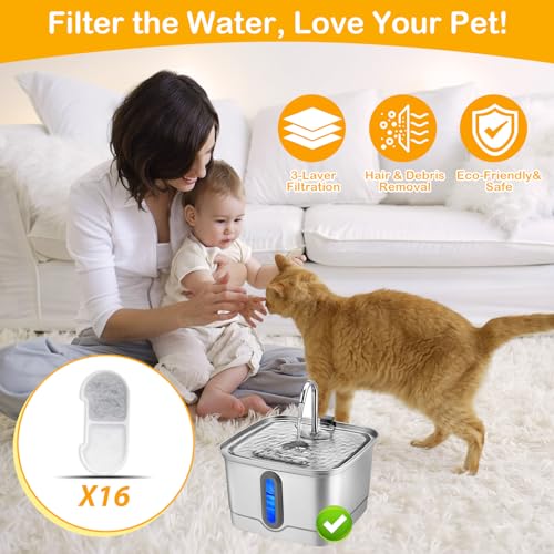 16+16 Pack Replacement Filters for SEIRMEP 101oz (32 Count)